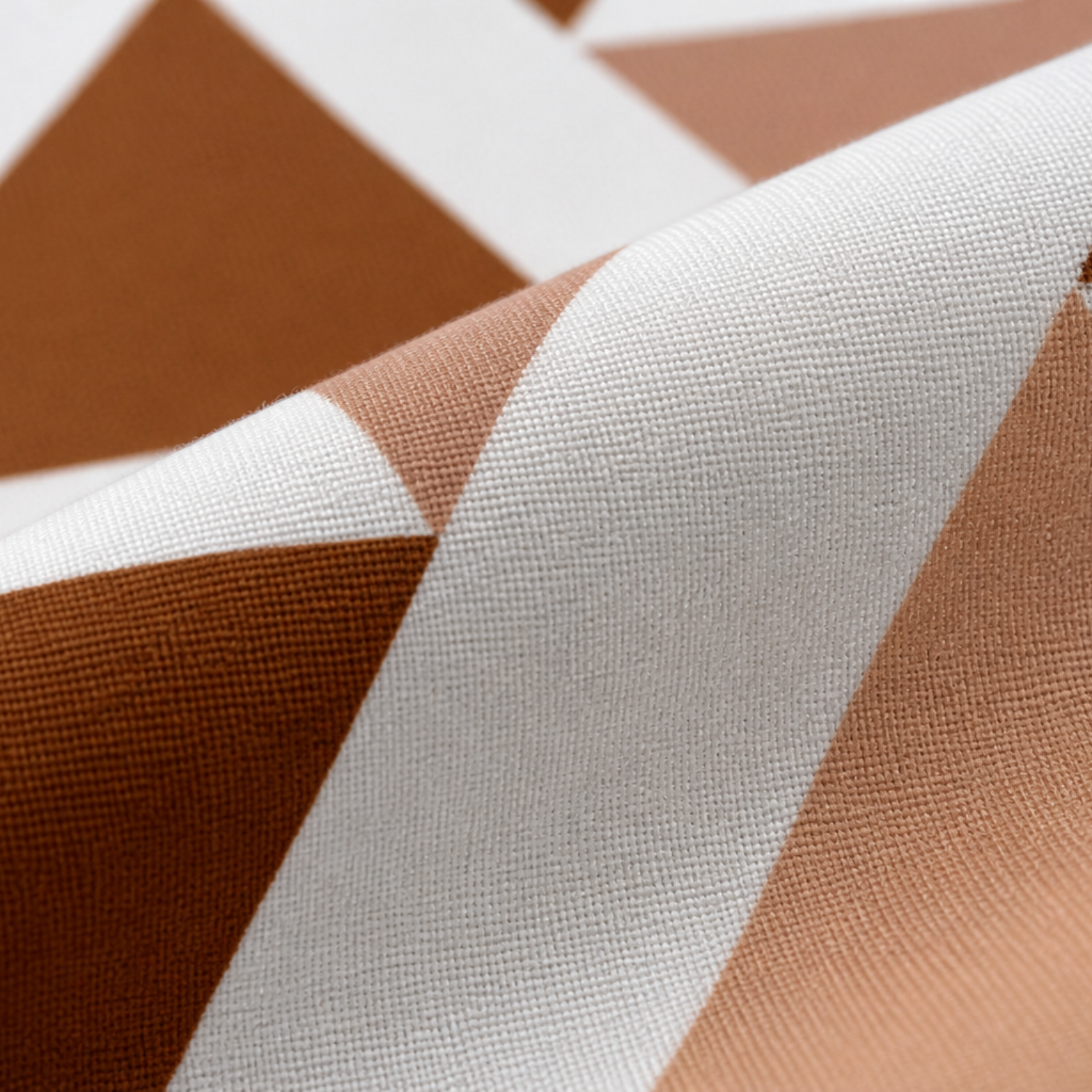 Aroha Brown Geometric Printed Double Bedsheet with 2 Pillow Covers