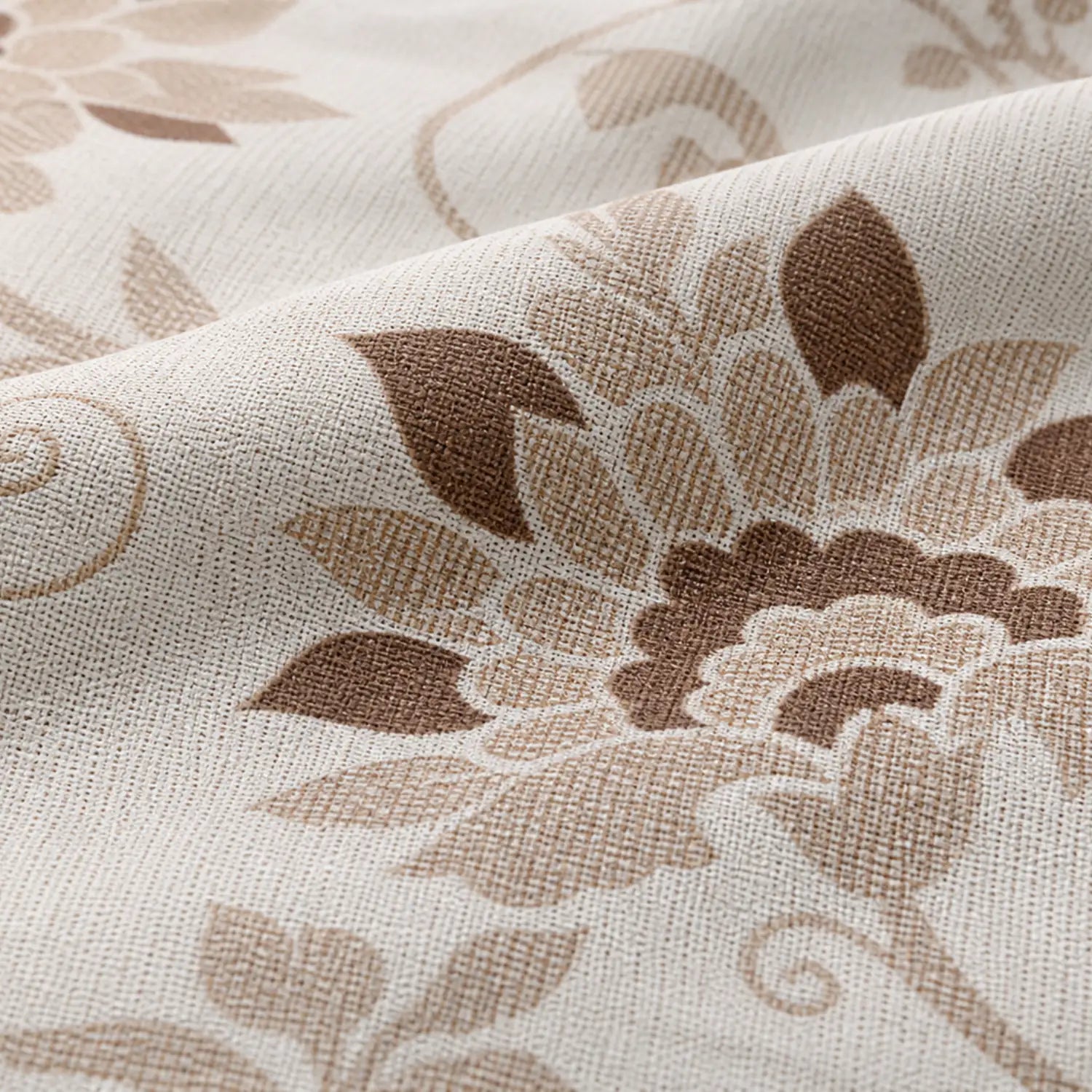 Nivra Beige Floral Printed Double Bedsheet with 2 Pillow Covers – Elegant Classic Design