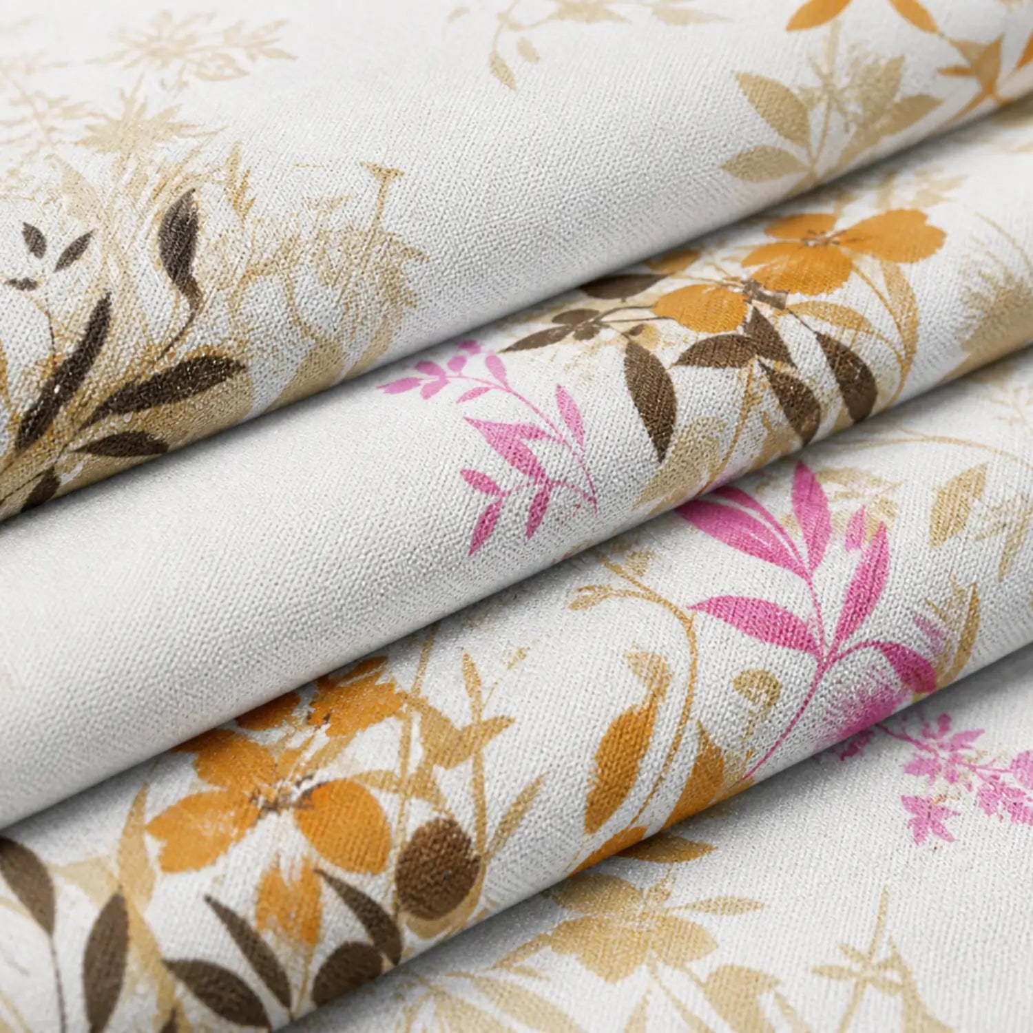 Sukoon White Floral Printed Double Bedsheet with 2 Pillow Covers – Elegant Contemporary Design