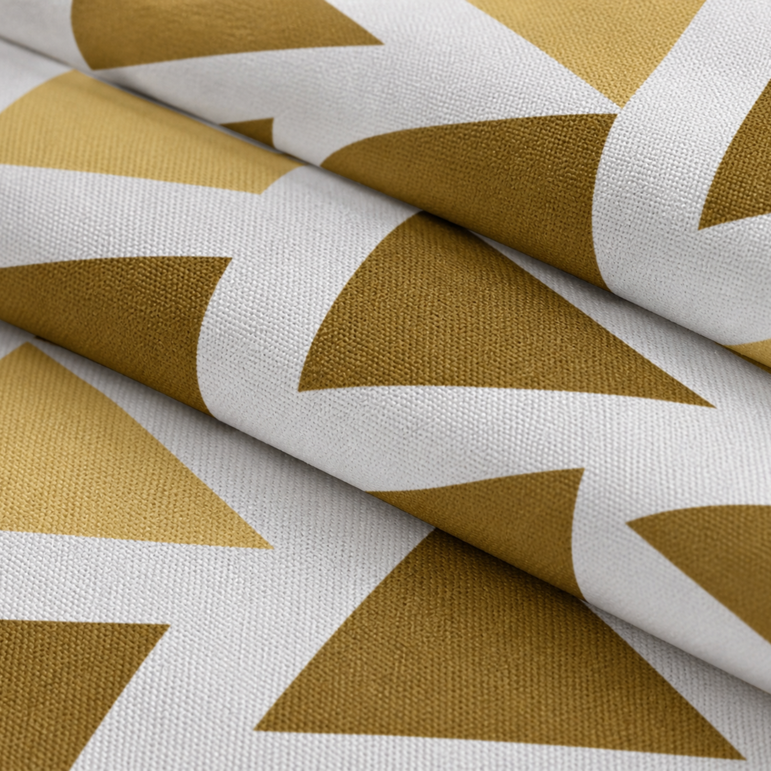 Aroha Gold Geometric Printed Double Bedsheet with 2 Pillow Covers